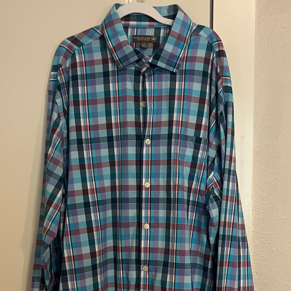 Peter Millar Multicolor Plaid Button Down Shirt